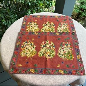 Set of 2 April Cornell 🦃 Turkey Placemats